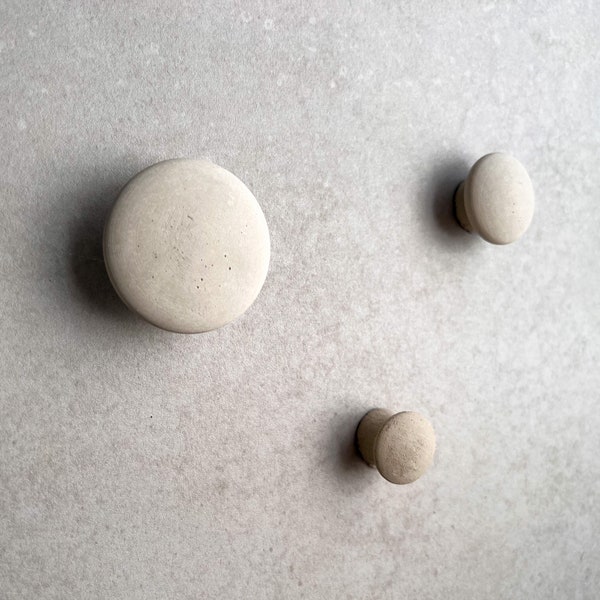 Round Concrete Hook, Circular Cement Knob, Hat Hook, Modern Hook, Decorative Peg, Entryway Coat Hook, Wall Storage, Round Hanger, Minimalist