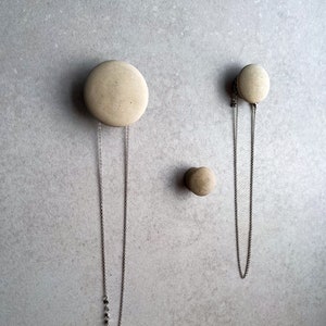 Round Concrete Hook, Circular Cement Knob, Hat Hook, Modern Hook, Decorative Peg, Entryway Coat Hook, Wall Storage, Round Hanger, Minimalist image 7