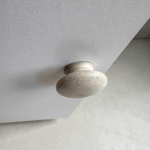 Round Drawer Pull, Concrete Drawer Knob, Cabinet Handle Hardware, Decorative Sphere Peg, Cement Dresser Handle, Minimalist Stone Knob image 5