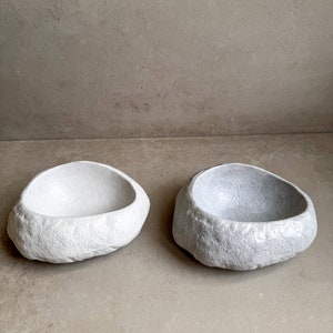 ROCK BOWL, Decorative Dish, Pebble Jewlery Display, Concrete River ...
