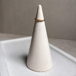 Concrete Ring Tree, Minimalist Ring Cone, Modern Ring Holder, Ring Display, Engagement Gift, Ring Cone, Ring Cone, Cement, Jewelry Organizer image 2