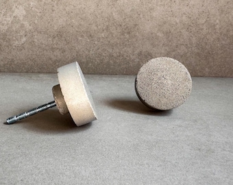 Round Concrete Knob Circular Cement Hook, Hat Hook, Drawer Pull, Decorative Peg, Furniture Hardware, Wall Storage, Minimalist Cabinet Knob