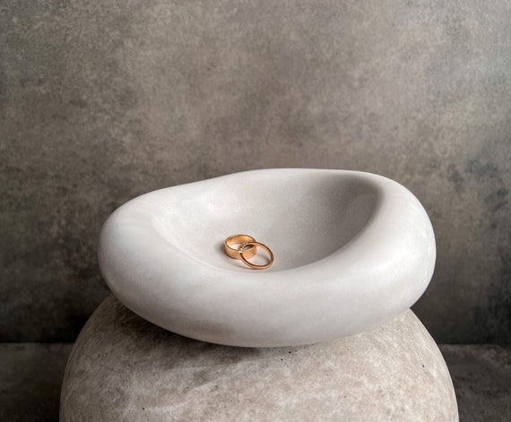 Bubble Concrete Tray, Asymmetrical Bowl, Catch All Tray, Pebble Jewelry…