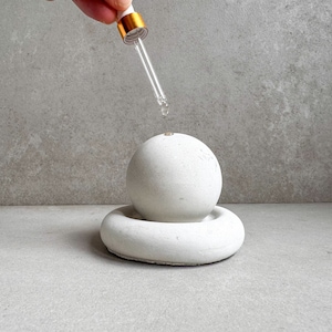 Diffuseur d'huiles essentielles en béton, Sphère d'aromathérapie, Dôme diffuseur passif, Décoration en ciment, Parfum d'ambiance, Diffuseur de pierre en ciment