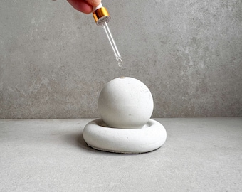 Concrete Essential Oil Diffuser, Aromatherapy Sphere, Passive Dome Diffuser, Cement Decor, Fragrance Air Freshener, Cement Diffiser Stone