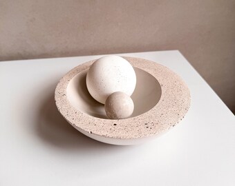 Minimalist Concrete Bowl, Asymmetrical Catch All, Modern Cement Bowl, Contemporary Bowl, Bowls for Decor, Decorative Bowl, Jewelry Dish