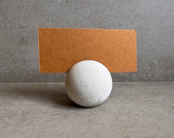 Sphere Beton Visitenkartenhalter, Runder Zement Kartenständer, Schreibtisch Organizer, Schreibtischzubehör, Bürogeschenke, Ball