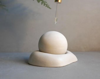 Passive Essential Oil Diffuser, Aromatherapy Ball, Concrete Scent Diffuser, Shelf Decor, Fragrance Air Freshener, Diffusing Stone, Japandi