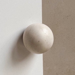 Ball Drawer Pull, Concrete Drawer Knob, Cabinet Handle Hardware, Decorative Sphere Peg, Cement Dresser Handle, Minimalist Stone Knob, Modern