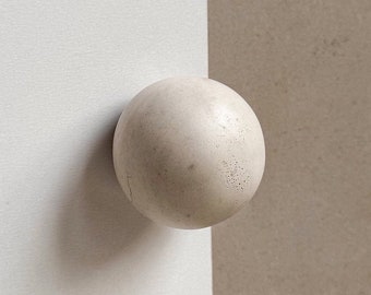Ball Drawer Pull, Concrete Drawer Knob, Cabinet Handle Hardware, Decorative Sphere Peg, Cement Dresser Handle, Minimalist Stone Knob, Modern