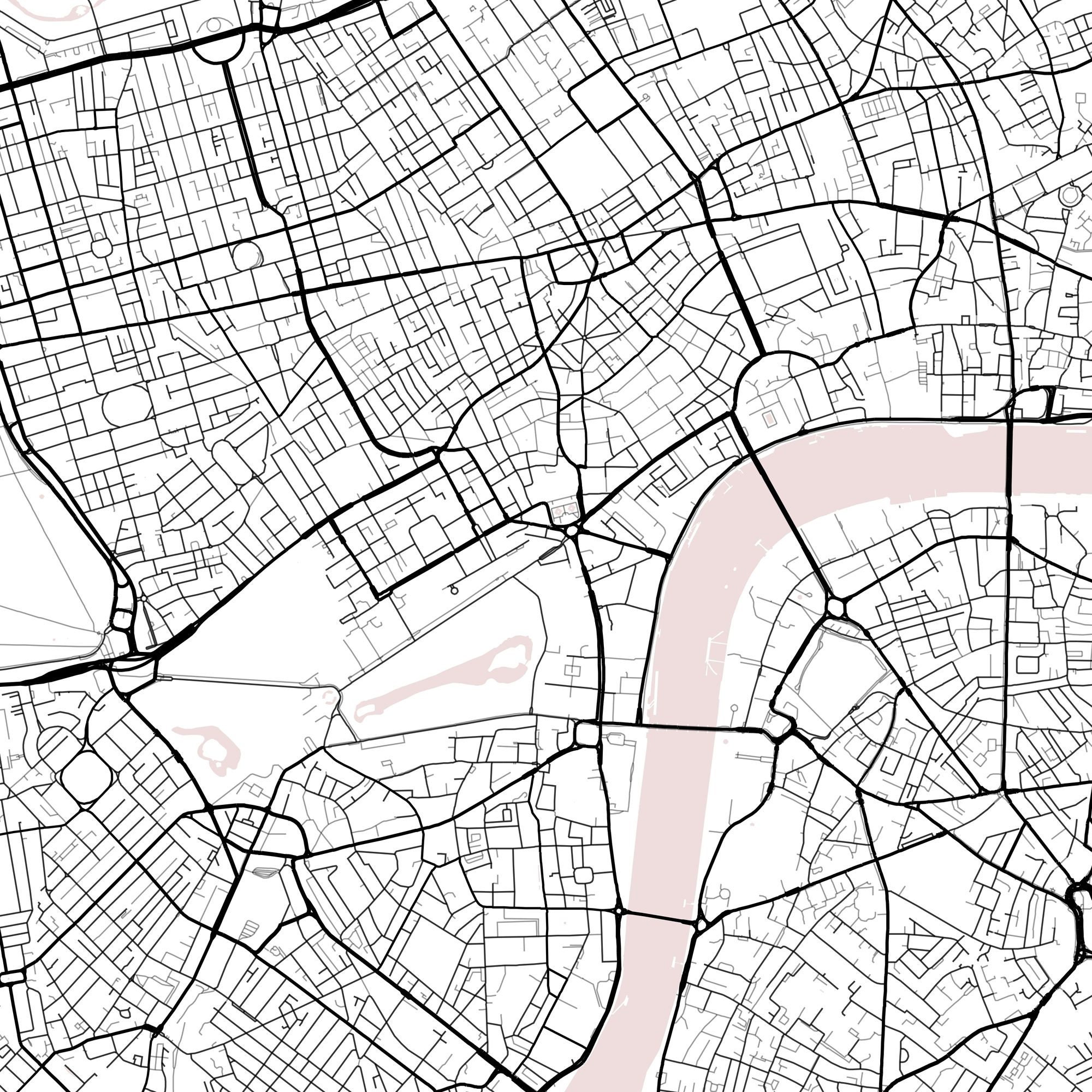 London City Map Print, Street Map Poster, Home Decor, Wall Art, Gift ...