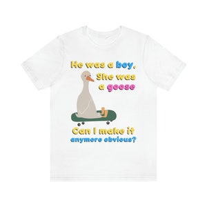 Retro Skateboard Goose Tee - Avril Lavigne Parody  - Groovy 70s Style T-Shirt for Skateboarding Fans and Music Lovers