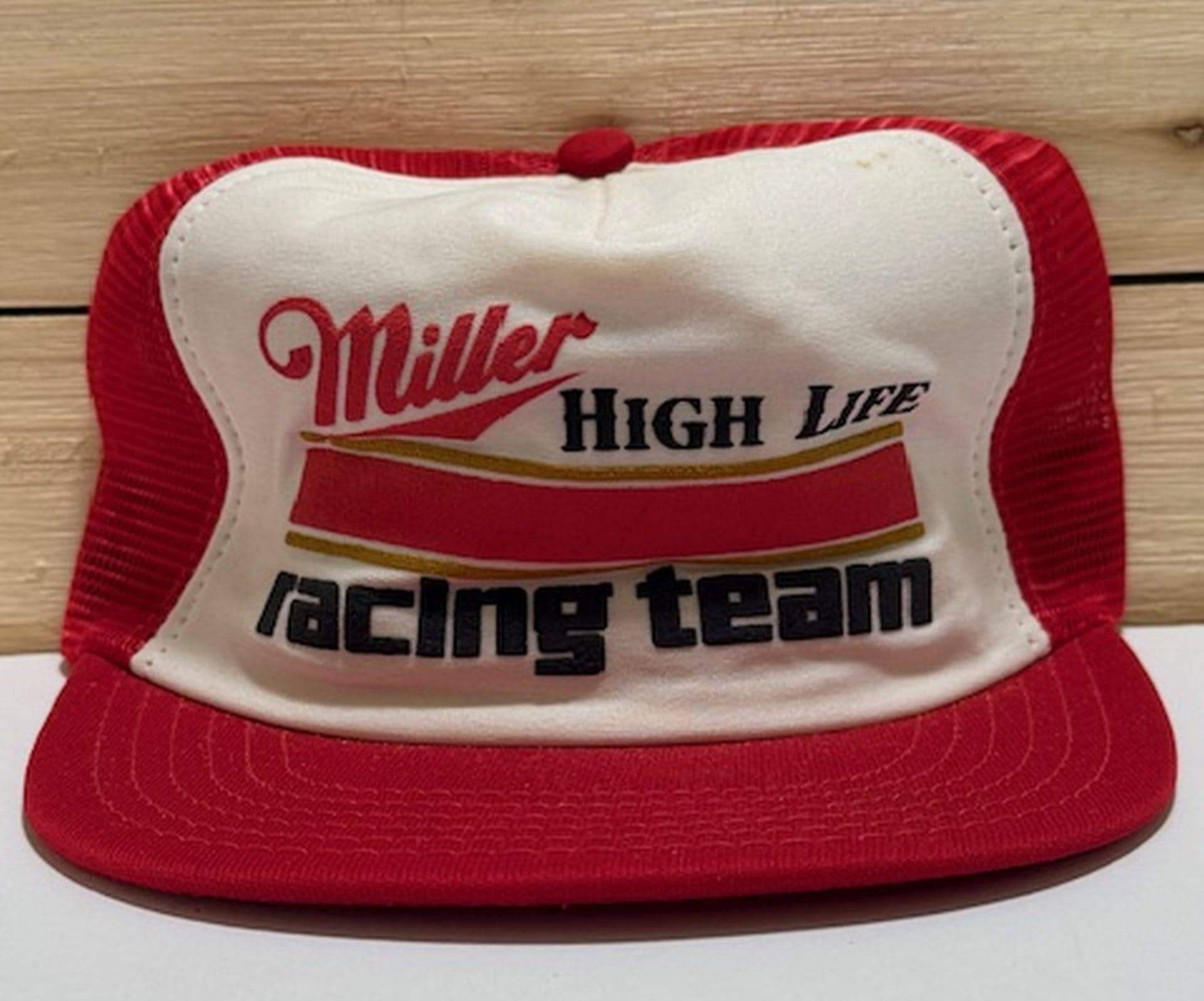 帽子 80s~ Miller Vintage Snapback Tracker Cap Vintage Miller Genuine Draft Beer Snapback Hat, Black