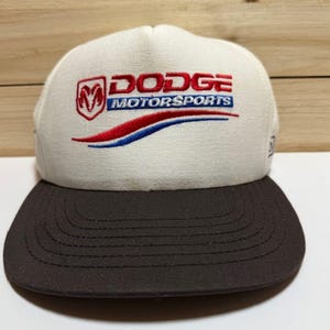 Vintage Trucker SnapBack Hat &quot;Dodge Motorsports&quot;  #30 Jimmy Hensley NASCAR Truck Series Hat – NEVER Worn  & (Made in USA)