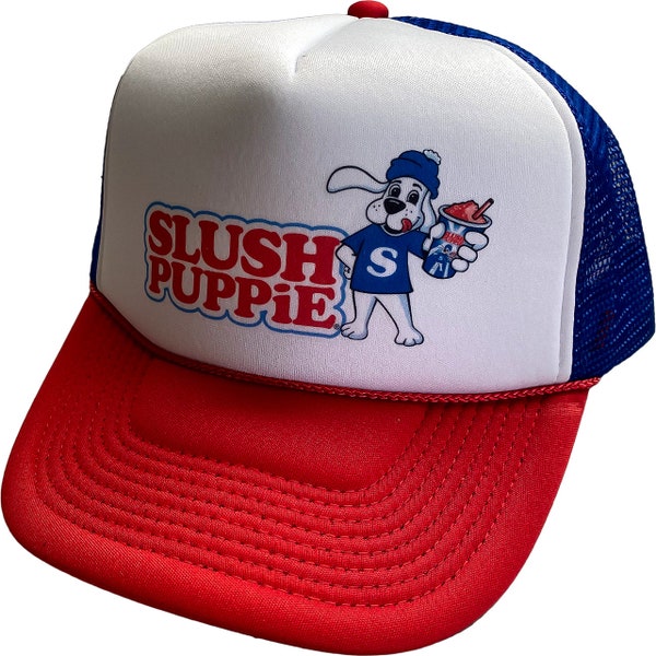 Vintage Slush Puppie ICEE Trucker Hat Verstellbar Snap Back Cap Blau