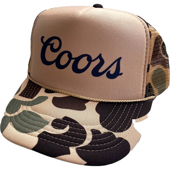 Vintage Coors Camo Trucker Hat Mesh Hat adjustabl… - image 1