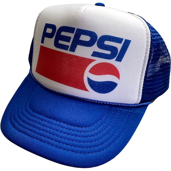 Vintage Pepsi Trucker Hat Verstellbar Snapback Cap Netzmütze Blau