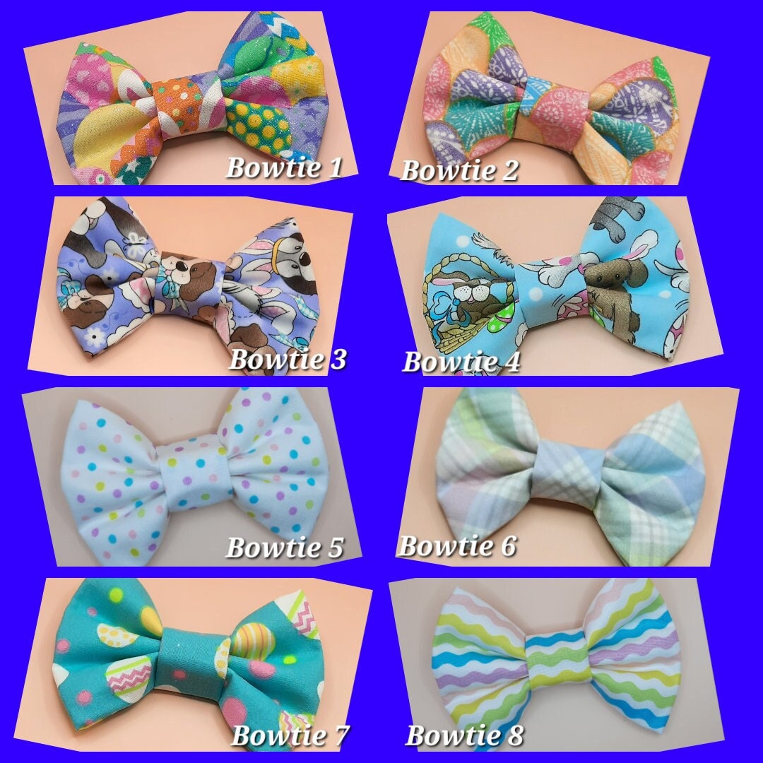 Easter Dog Bowties/8 Different Fabric Choices to Choose From/polka