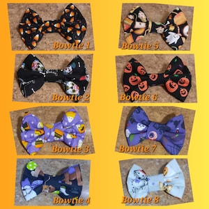Halloween Dog Bowtie, Spooky Season Collar Accessory