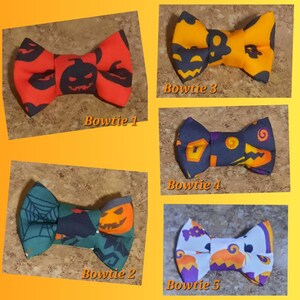 Halloween Dog Bowtie, Spooky Season Elastic Slide on the Collar Accesory