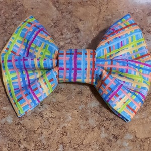 Lady&#39;s &quot;Feeling Like A Purple Plaid Day&quot; Dog Bowtie
