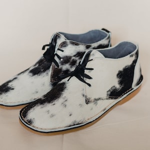 Men Handmade Cowhide Leather Shoes, Dress Desert Shoe, Men Ankle boots , Men desert Side Lace up Boots,Handmade cowhide Desert boots