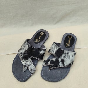 Sandale en cuir de vachette faite main pour femme | Artisanale | Bohème | Sandale en cuir de vachette fait main country