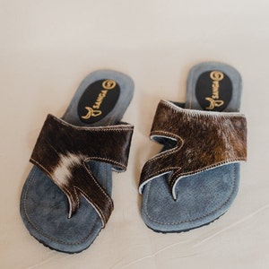 Sandale en cuir de vachette faite main pour femme | Artisanale | Bohème | Sandale en cuir de vachette fait main Country