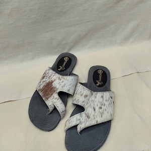 Sandale en cuir de vachette faite main pour femme | Artisanale | Bohème | Sandale en cuir de vachette fait main country