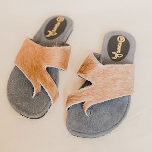 Sandale en cuir de vachette faite main pour femme | Artisanale | Bohème | Sandale en cuir de vachette fait main Country