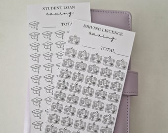 Savings Challenge | Student Loan Savings | Driving license Saving | A6 Save cards | Minimalistic Savings Trackers