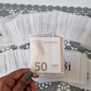100 Umschläge Challenge Euro 100-Umschläge-Challenge 100 Pergamentumschläge 100 weiße Umschläge Bild 6