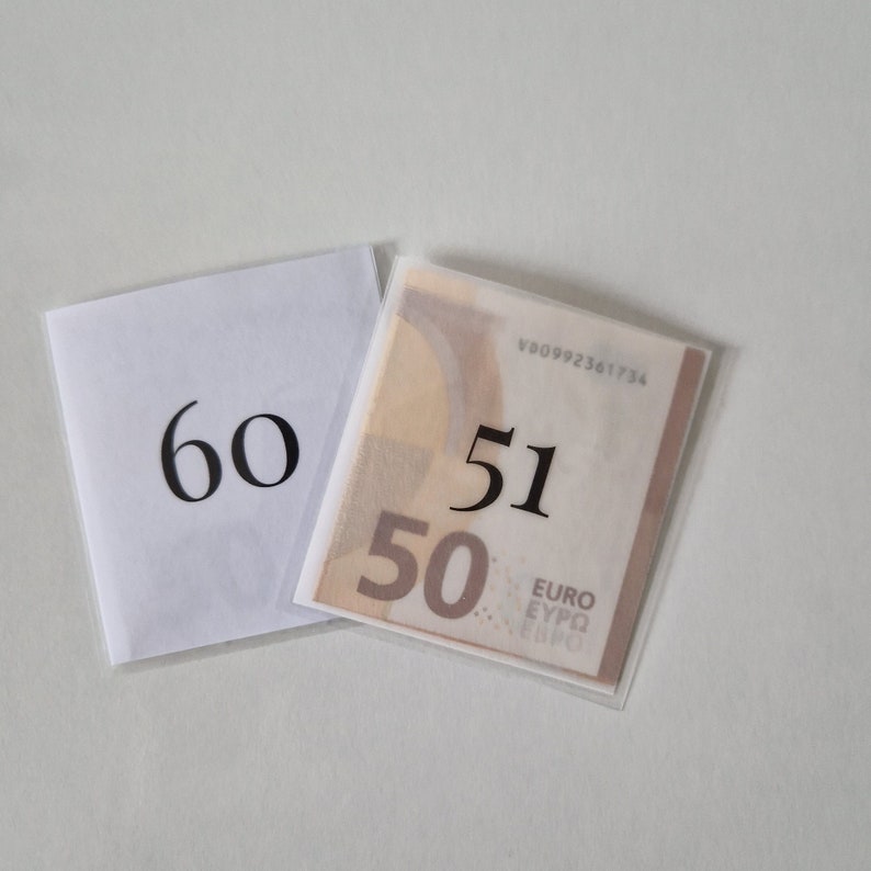 100 Umschläge Challenge Euro 100-Umschläge-Challenge 100 Pergamentumschläge 100 weiße Umschläge Bild 2