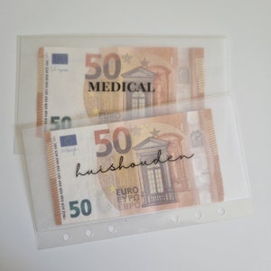 A6 Glossy vellum cash envelopes, cash envelopes, A6 laminated cash envelopes, personalized cash envelopes, euro cash envelopes
