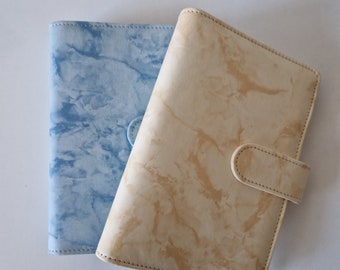 A6 Marmer Budget Binder | A6 Marble Binder | A6 Marmer Binder | Blauw | Geel