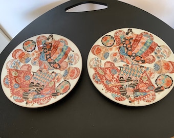 2 Japanese plates from the Meiji period