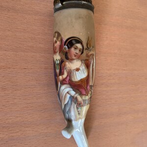 3 Anciennes Pipes En Porcelaine Blanche – Thème électricité, Arrivée De L'électricité