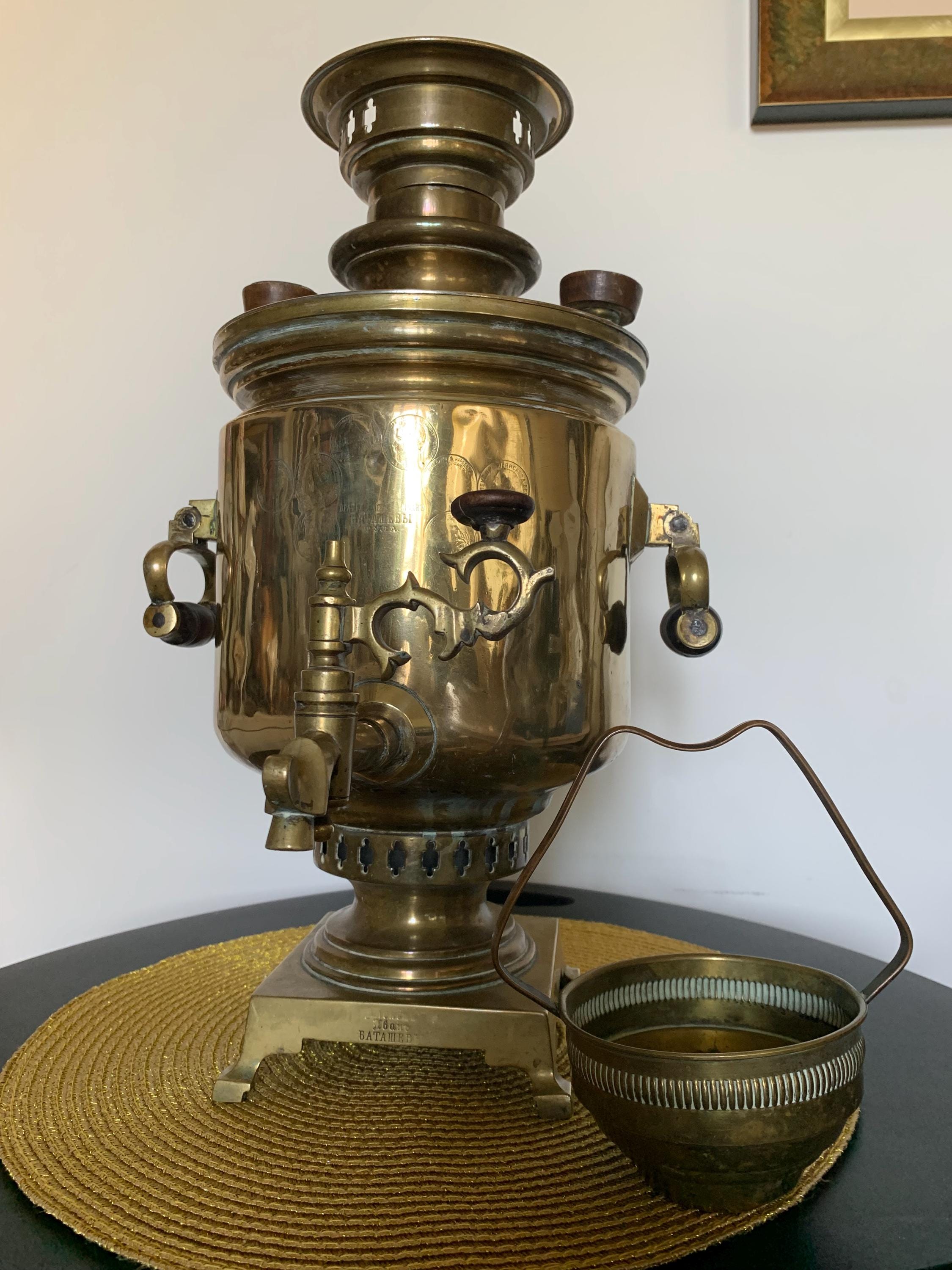 アンティークロシア真鍮サモワール – バタシェフ兄弟 – トゥーラ – 19