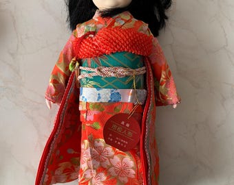 市松人形 日本製 ヴィンテージ ハンドメイド アートドール 胡粉と