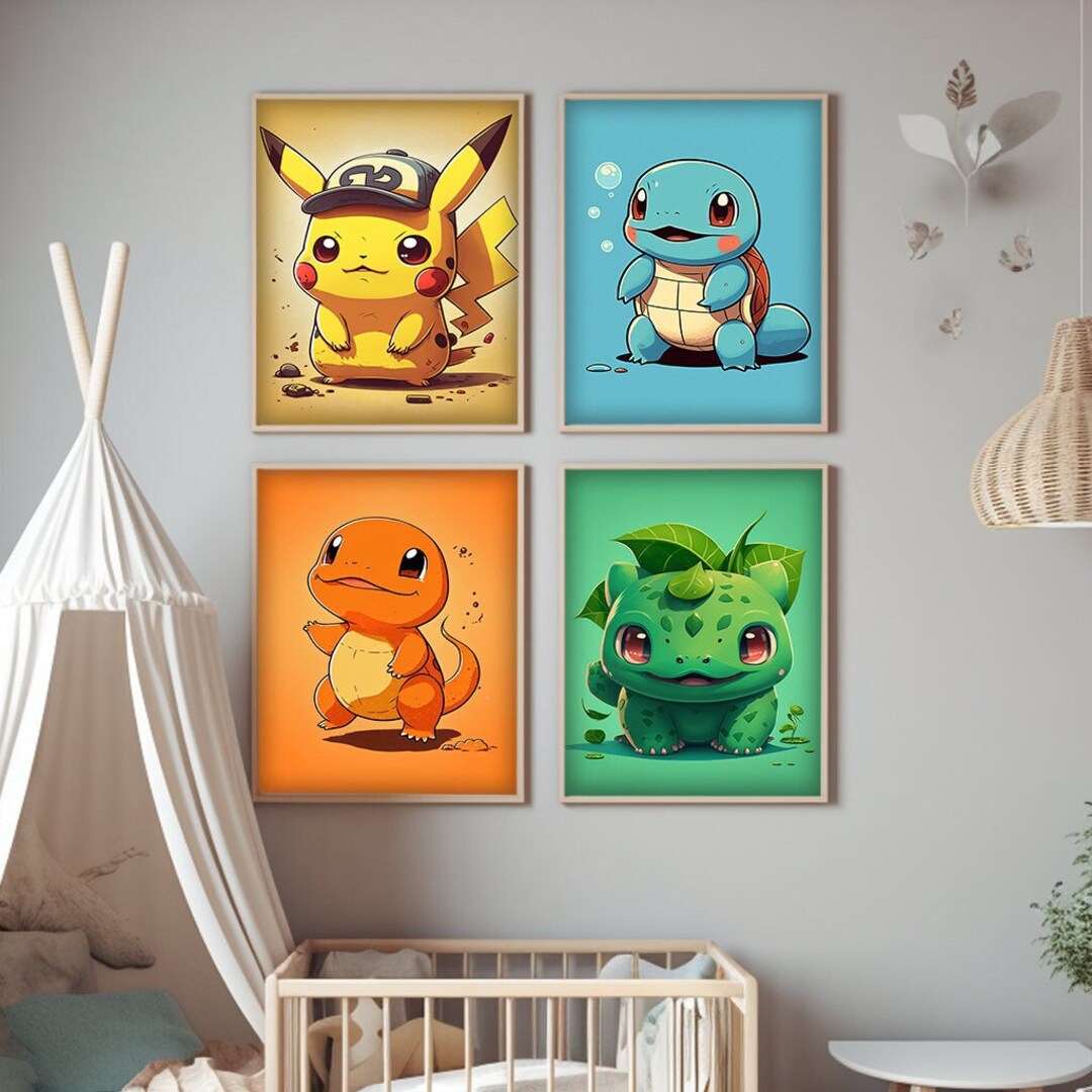 Pokemons Poster Prints Gen 1 Characters Pokemon Print - Etsy
