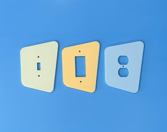 Mid Century Atomic Retro Light Switch Cover | Multiple Configurations Available | Multiple Color Options