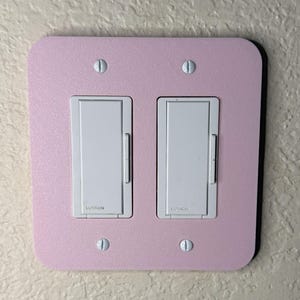 Double Rocker Light Switch Cover with Rounded Corners Personalized Wall Plate in Multiple Colors Decor Switch Plate for Home or Office Decor