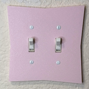 Double Pastel Candy Curved Hourglass Light Switch Cover Plate, Unique Modern Wall Decor for Bedroom, Living Room or Office, Decor Accent