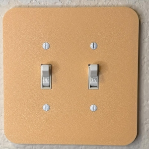 Double Peach Light Switch Cover with Rounded Corners Personalized Wall Plate in Multiple Colors, Decor Switch Plate for Home or Office Decor