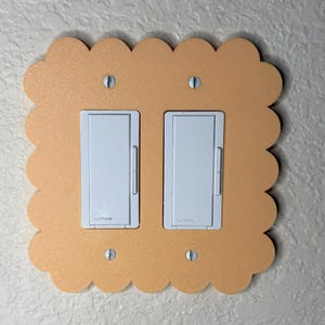 Fluffy Cloud Double Rocker Light Switch Cover Cute Cloud Wall Plate for Kids Room Nursery Decor Soft Pastel Switch Plate Whimsical Baby Room