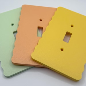 Personalized Light Switch Cover Plate with Side Grooves, Custom Decorative Wall Plate, Cool Modern Switch Plate Cover