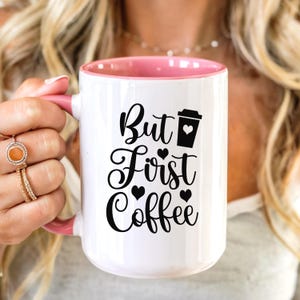 Ma prima tazza da caffè, regalo per lei, tazza in ceramica carina con accenti di caffè per gli amanti del caffè, tazza per lei, tazza da collega, regalo per gli amanti del caffè