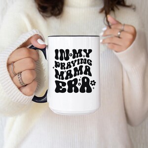 ママへのギフト アクセントコーヒー キュートなセラミック製クールマグカップ 新米ママへのギフト 私の祈るママ時代 クリスチャンギフトマグ クールなクリスチャンマグギフト