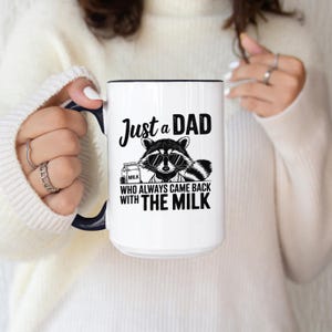 First Time Dad Gift Mug: Funny Raccoon Ceramic Coffee Mug