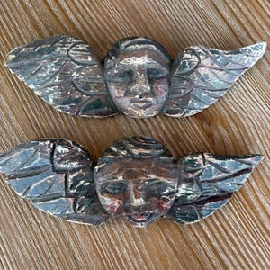 Antique Wood Angel - Etsy
